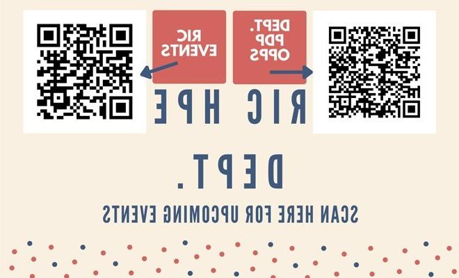 Fall 2023 Health and Physical Education Department and RIC Student event QR codes